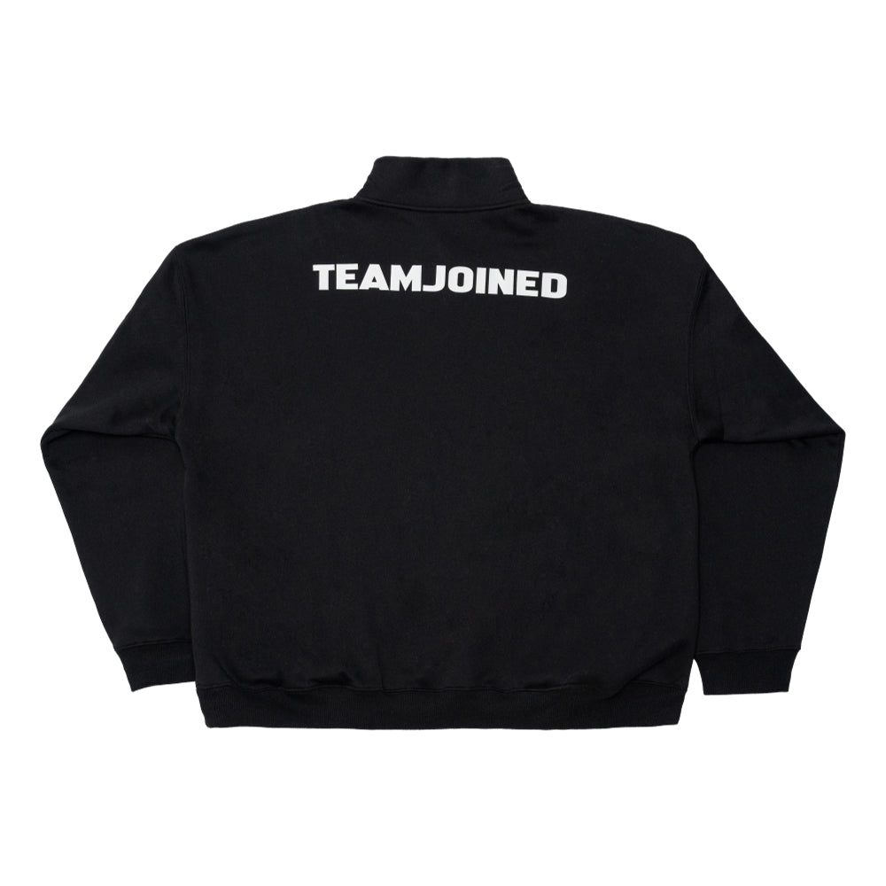 Joinen Merch TEAMJOINED JOINED® LOGO HALF-ZIP OVERSIZED SWEATSHIRT-BLACK - Popcorn Store