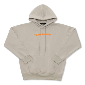 TEAMJOINED JOINED® LOGO OVERSIZED HOODIE-ORANGE/ CREAM GRAY
