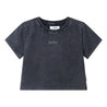 ESPRIT LOGO PRINT CROPPED TEE-BLACK