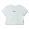 ESPRIT LOGO PRINT CROPPED TEE-WHITE