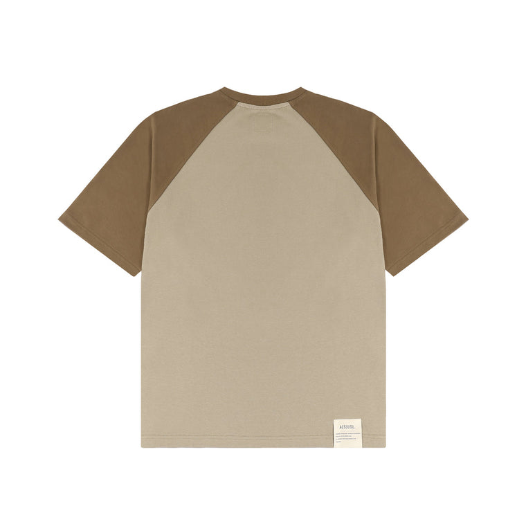A[S]USL LOGO RAGLAN TEE-BEIGE