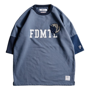 FUNDAMENTAL COLLEGE LOGO SWEAT TEE-BLUE