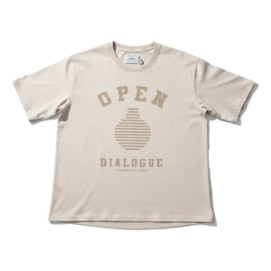 OPEN DIALOGUE LOGO TEE-BEIGE