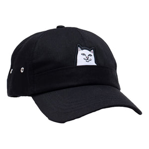 RIPNDIP LORD NERMAL 6 PANEL POCKET HAT-BLACK
