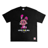 2ND CLOSET "LOVE FOR ALL" SECOND RABBIT T-SHIRT-BLACK