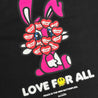 2ND CLOSET "LOVE FOR ALL" SECOND RABBIT T-SHIRT-BLACK