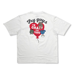 2ND CLOSET LOVE FRY GUYS BALLON T-SHIRT-WHITE