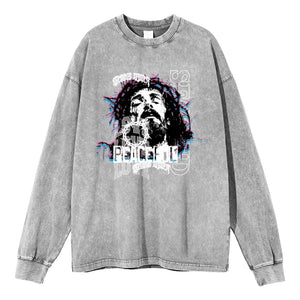 2ND CLOSET LOVE MARIA WASHED T-SHIRT-WASHED GREY