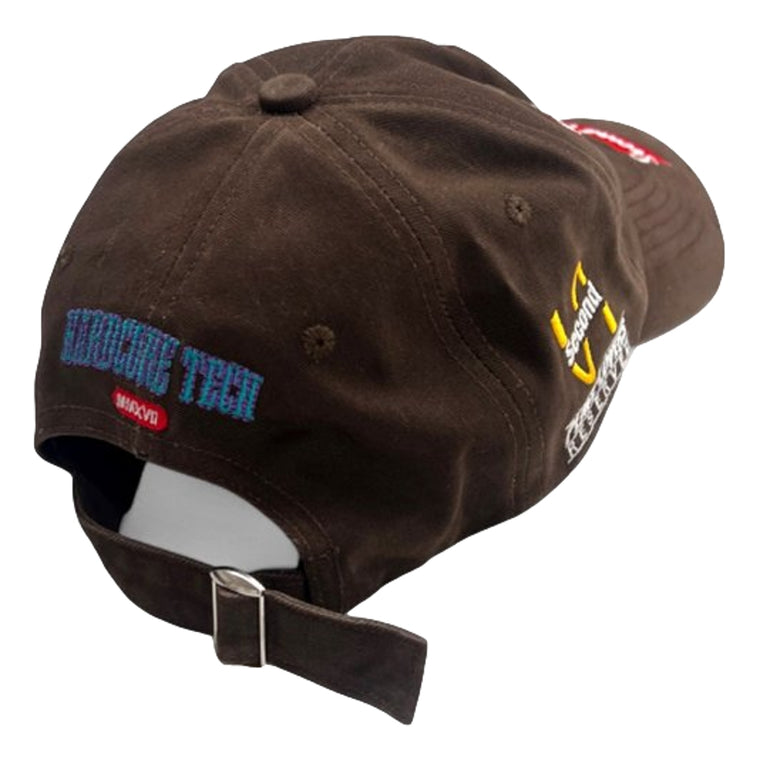 2ND CLOSET "LOVERS" LOGOS DAMAGED CAP-BROWN