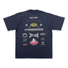 2ND CLOSET "LOVERS" LOGOS PRINTED T-SHIRT-NAVY
