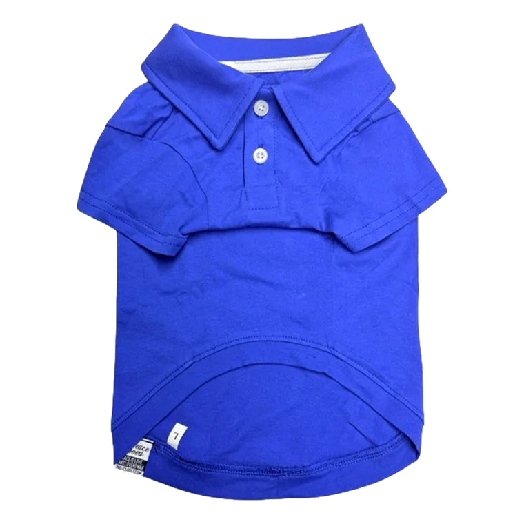 2ND CLOSET "LOVE YOURSELF & ME" PRINTED PET POLO-BLUE