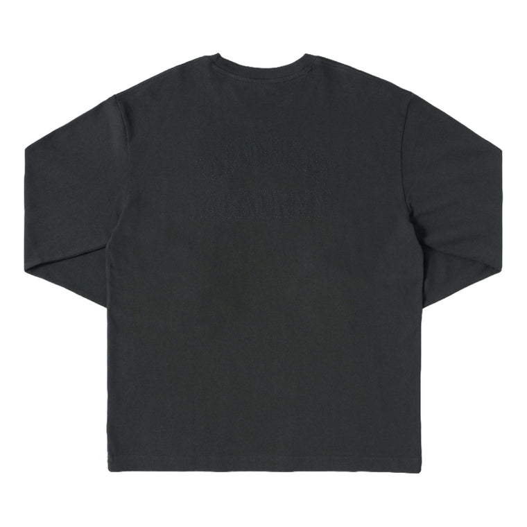 MADNESS L/S EMBROIDERY TEE-GREY