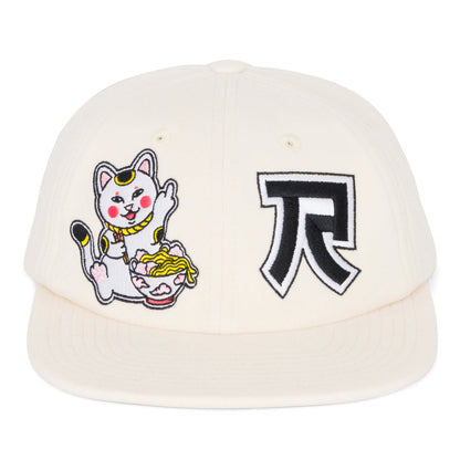 RIPNDIP LUCKY NERM WOOL STRAPBACK-CREAM