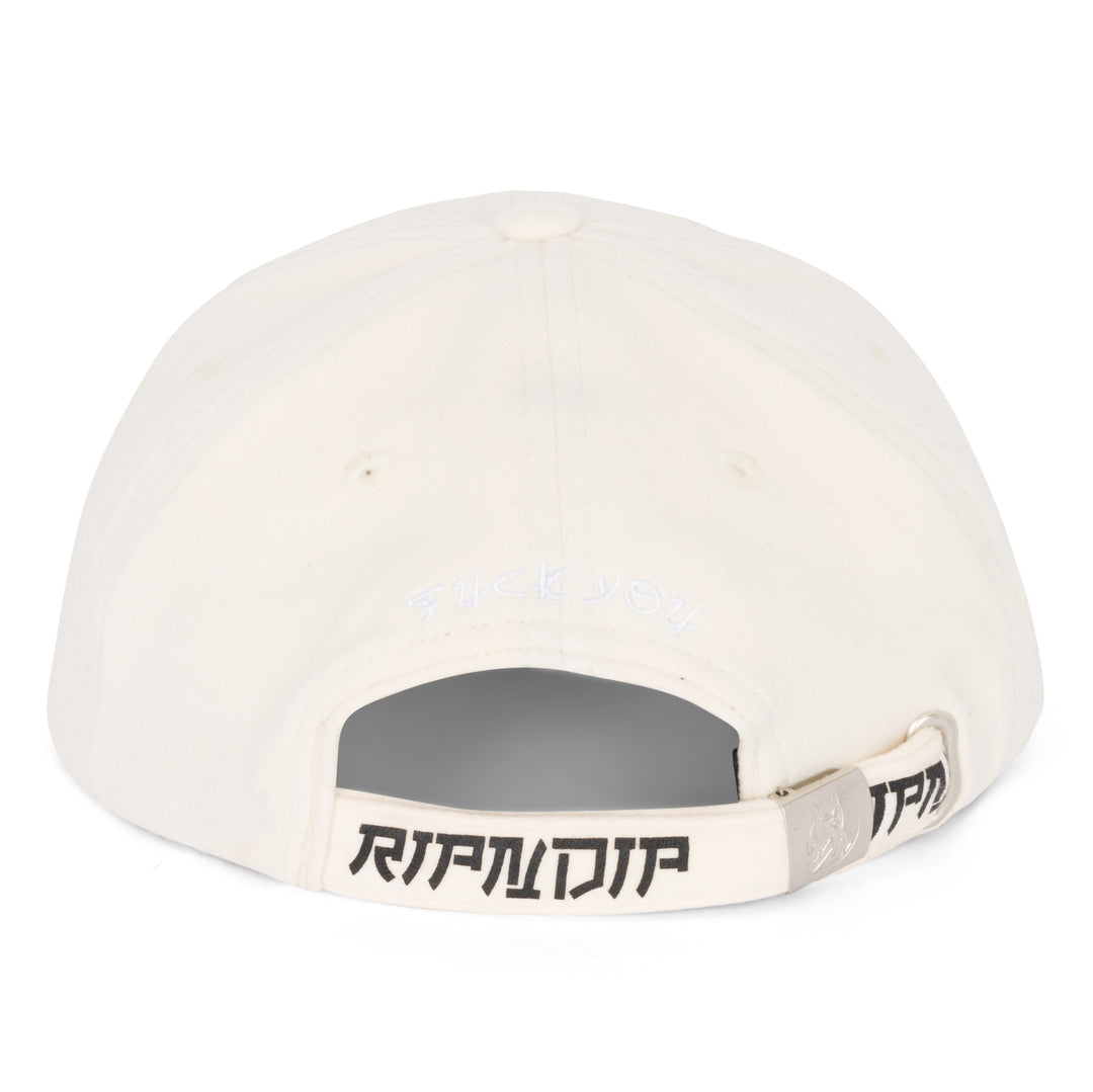 RIPNDIP LUCKY NERM WOOL STRAPBACK-CREAM