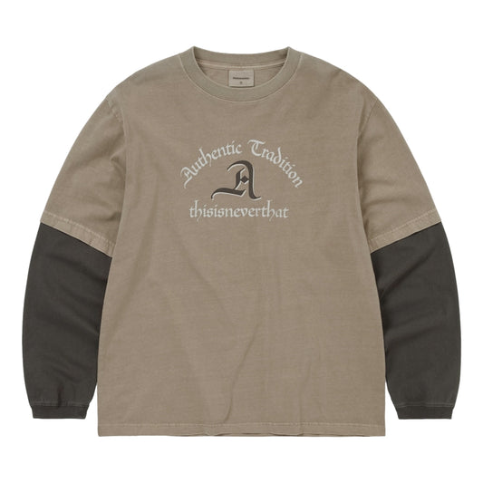 THIS IS NEVER THAT LAYERED L/S TEE-DESERT GREY