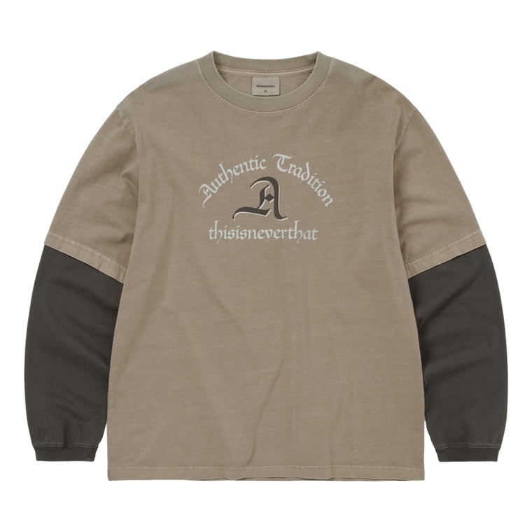 THIS IS NEVER THAT LAYERED L/S TEE-DESERT GREY