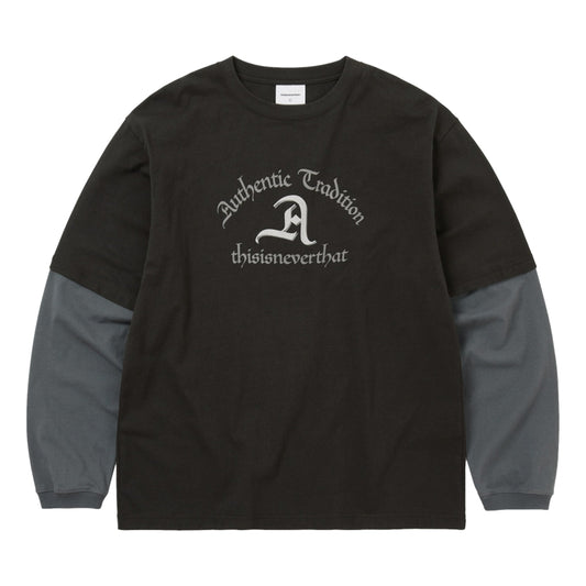 THIS IS NEVER THAT LAYERED L/S TEE-OFF BLACK
