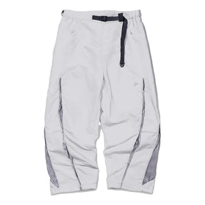 NINE POINT NINE LIGHT CURVE MESH PANTS-LIGHT GREY