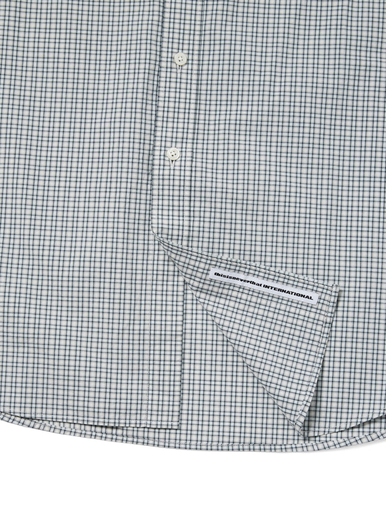 THIS IS NEVER THAT LIGHTWEIGHT PLAID SHIRT-IVORY