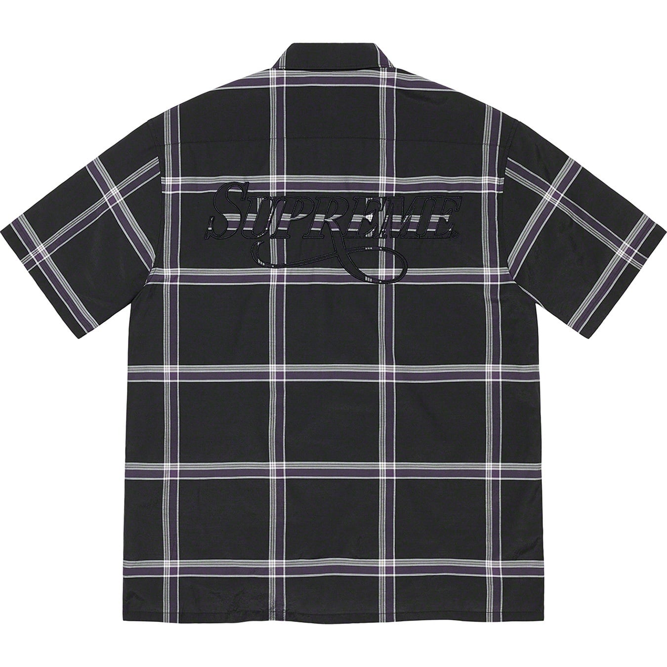 SUPREME LIGHTWEIGHT PLAID SSSHIRT-BLACK