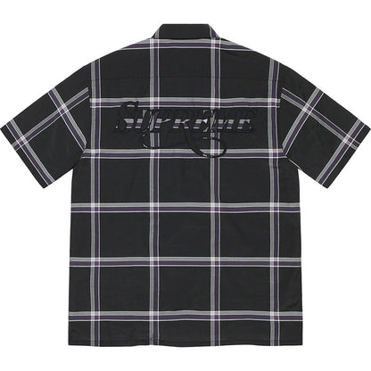 SUPREME LIGHTWEIGHT PLAID SSSHIRT-BLACK