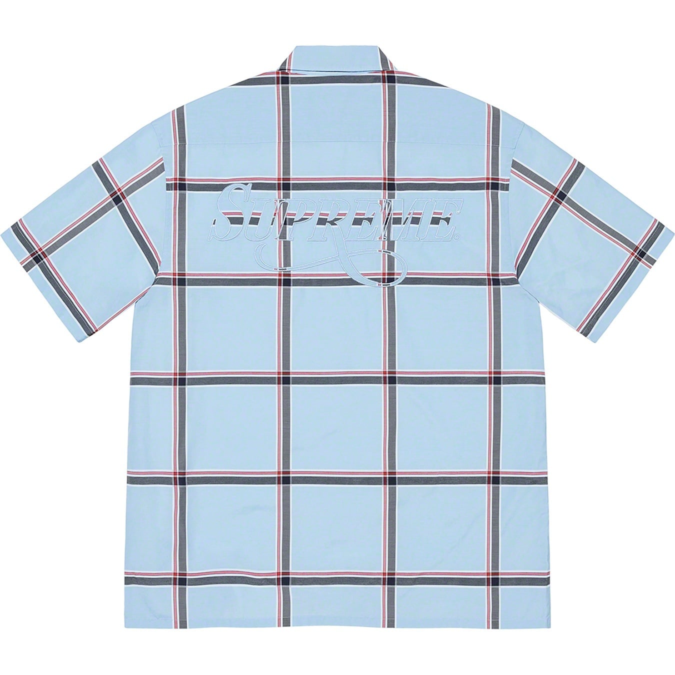 SUPREME LIGHTWEIGHT PLAID SSSHIRT-BLUE