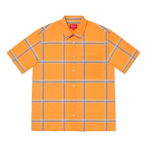 SUPREME LIGHTWEIGHT PLAID SSSHIRT-ORANGE