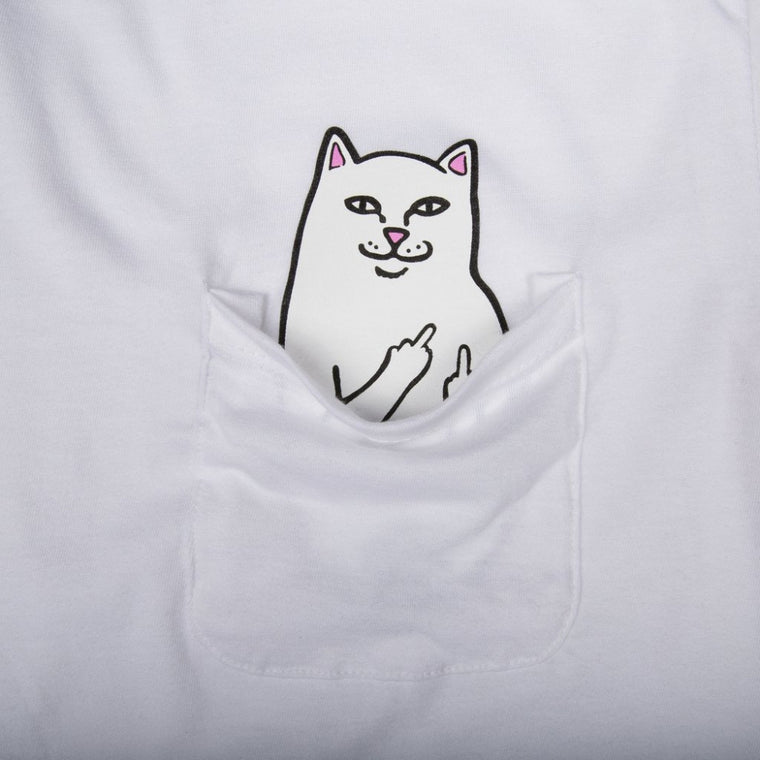 RIPNDIP LORD NERMAL POCKET L/S-WHITE