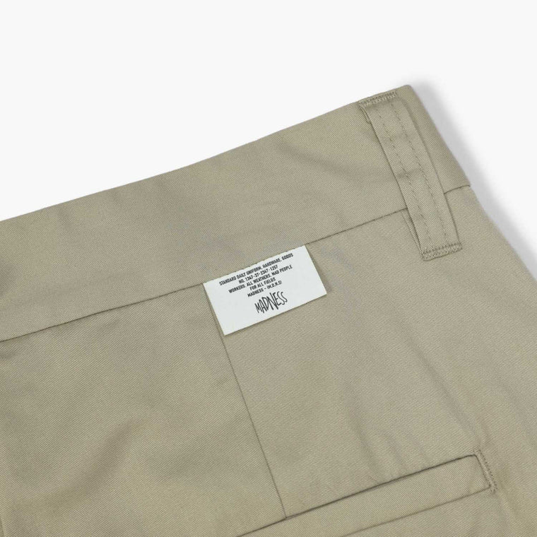 MADNESS MADNESS DOULBE PLEATED SUITS TROUSER-BEIGE