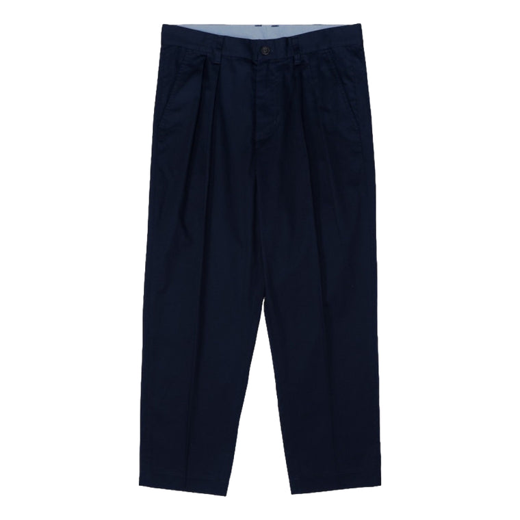 MADNESS MADNESS DOULBE PLEATED SUITS TROUSER-NAVY