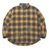 MADNESS JAZZ-NEP DISTRESSED FLANNEL BD SHIRT (MADE IN JAPAN)-GOLDEN ORANGE