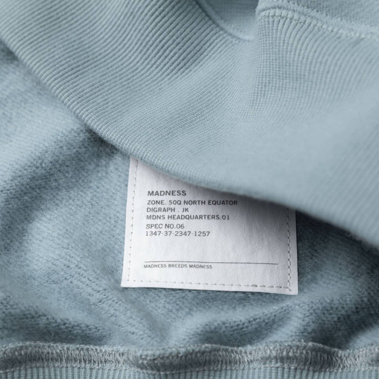 MADNESS MIL-TYPE CREW SWEATER-DUSTY BLUE