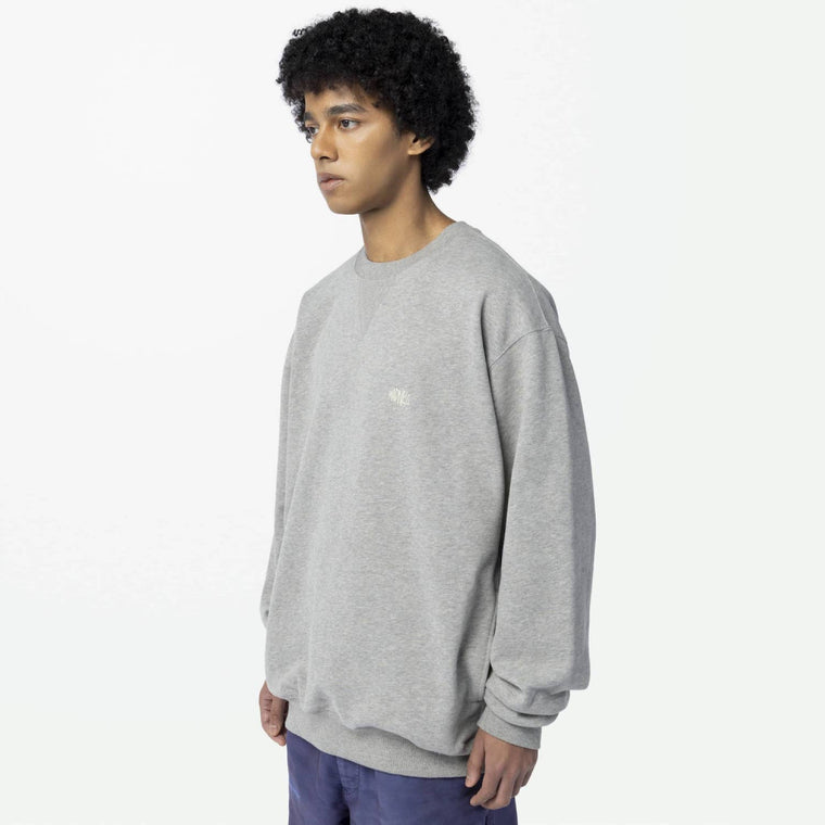 MADNESS MIL-TYPE CREW SWEATER-HEATHER GREY