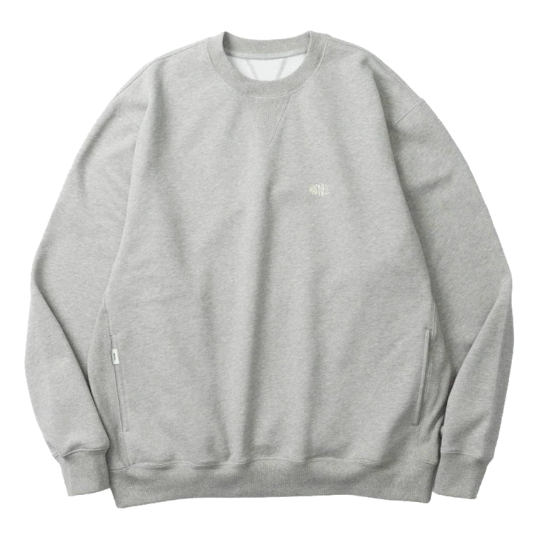 MADNESS MIL-TYPE CREW SWEATER-HEATHER GREY