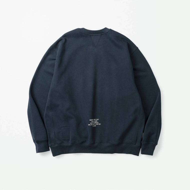 MADNESS MIL-TYPE CREW SWEATER-NAVY