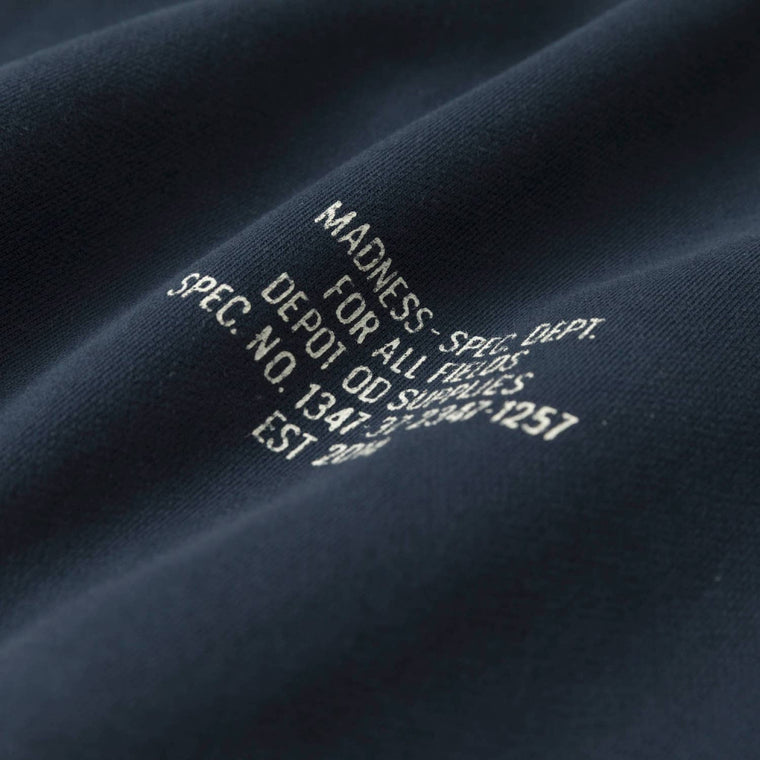 MADNESS MIL-TYPE CREW SWEATER-NAVY