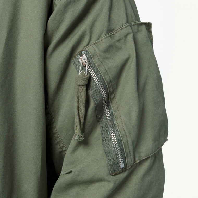 MADNESS MIL-TYPE MOD M51 FIELD COAT-ARMY GREEN