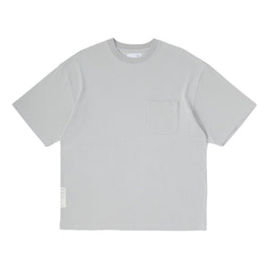 MADNESS OVERSIZE ESSENTIAL PIQUE POCKET TEE-LIGHT GREY