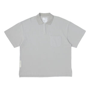 MADNESS OVERSIZE ESSENTIAL PIQUE POLO-LIGHT GREY