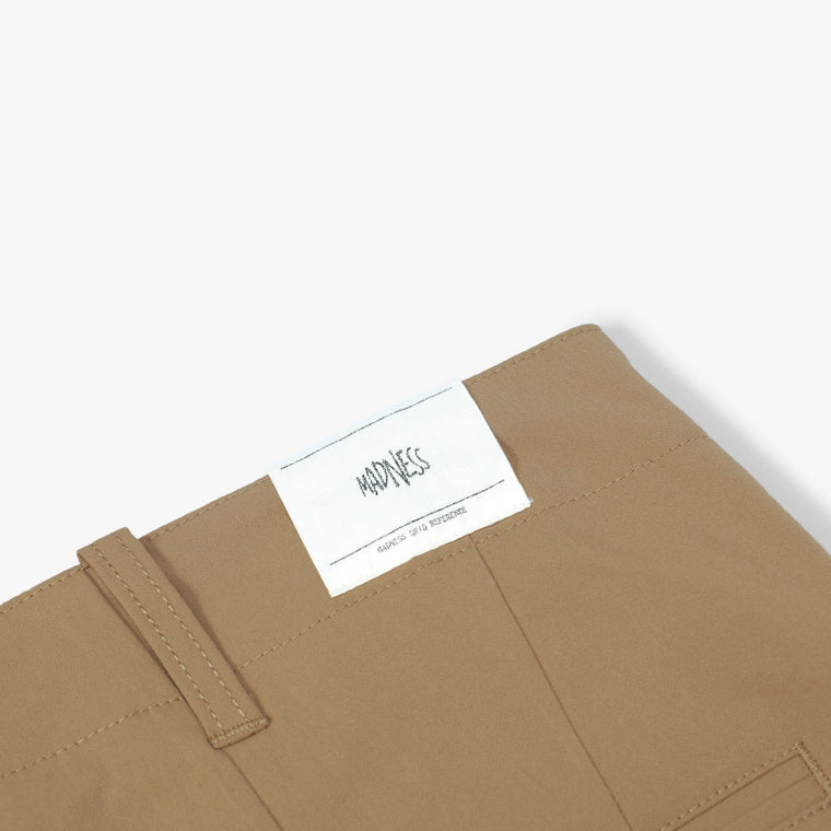 MADNESS POLYESTER CHINO SHORTS-KHAKI