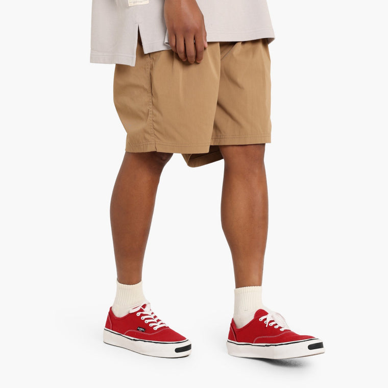 MADNESS POLYESTER CHINO SHORTS-KHAKI