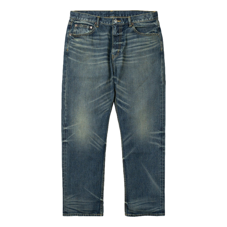 MADNESS STANDARD 5P WASHED DENIM PANTS. M2 RELAXED-INDIGO