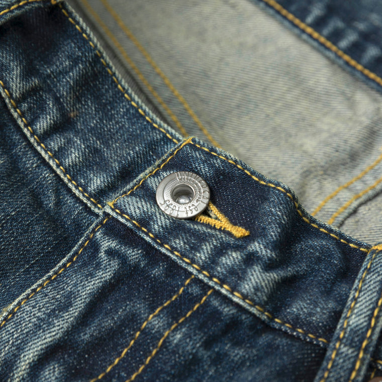 MADNESS STANDARD 5P WASHED DENIM PANTS. M2 RELAXED-INDIGO