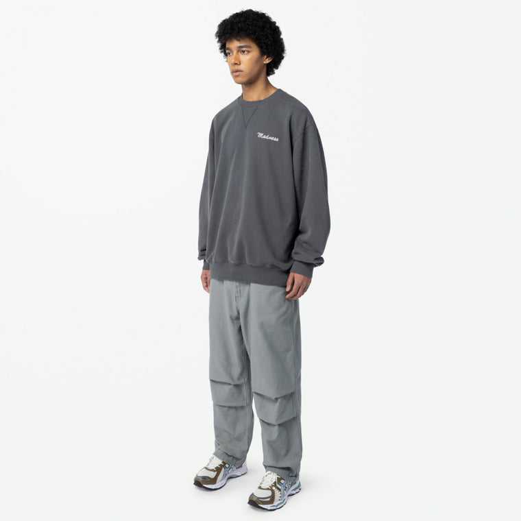 MADNESS VERSATILE FADED CREW SWEATER-RAPHITE
