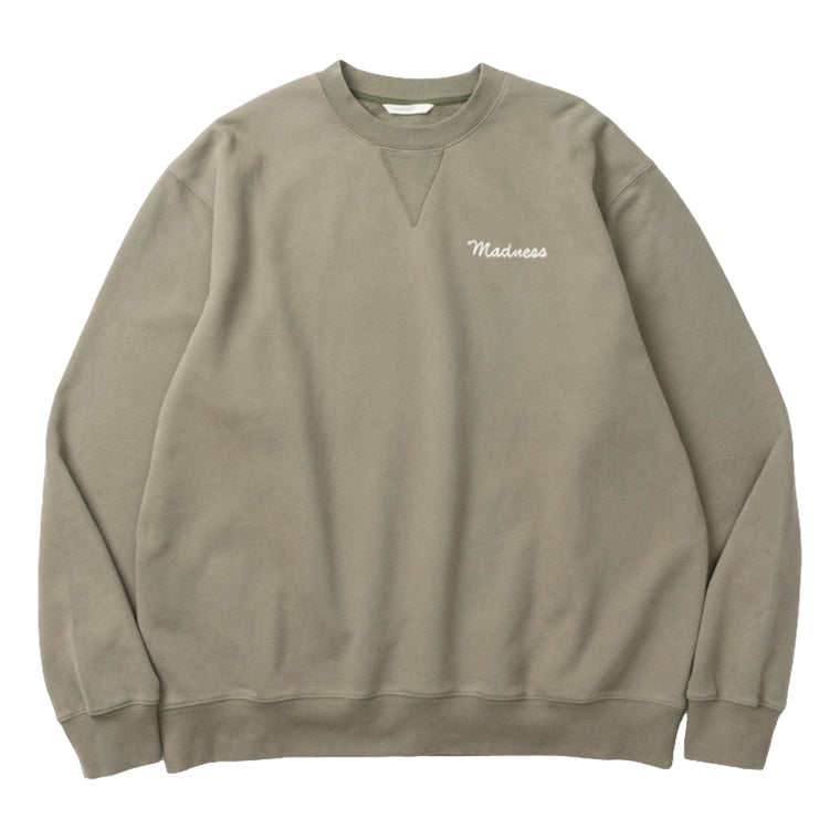 MADNESS VERSATILE FADED CREW SWEATER-DUSTY OLIVE