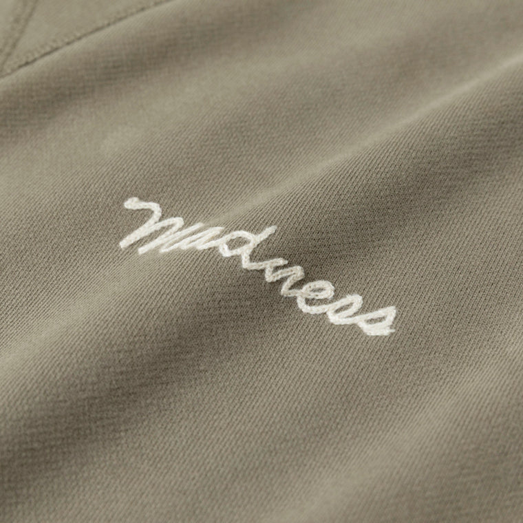 MADNESS VERSATILE FADED CREW SWEATER-DUSTY OLIVE