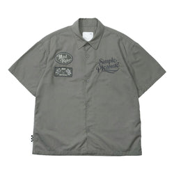 MADNESS MADRIDER FABRIC PATCHED RACING SHIRT-GREY