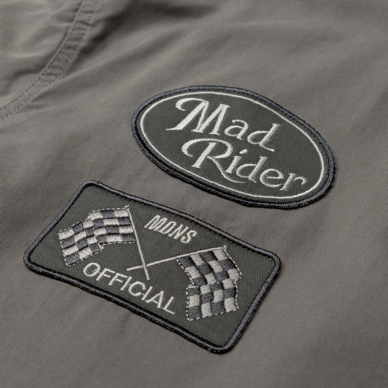 MADNESS MADRIDER FABRIC PATCHED RACING SHIRT-GREY