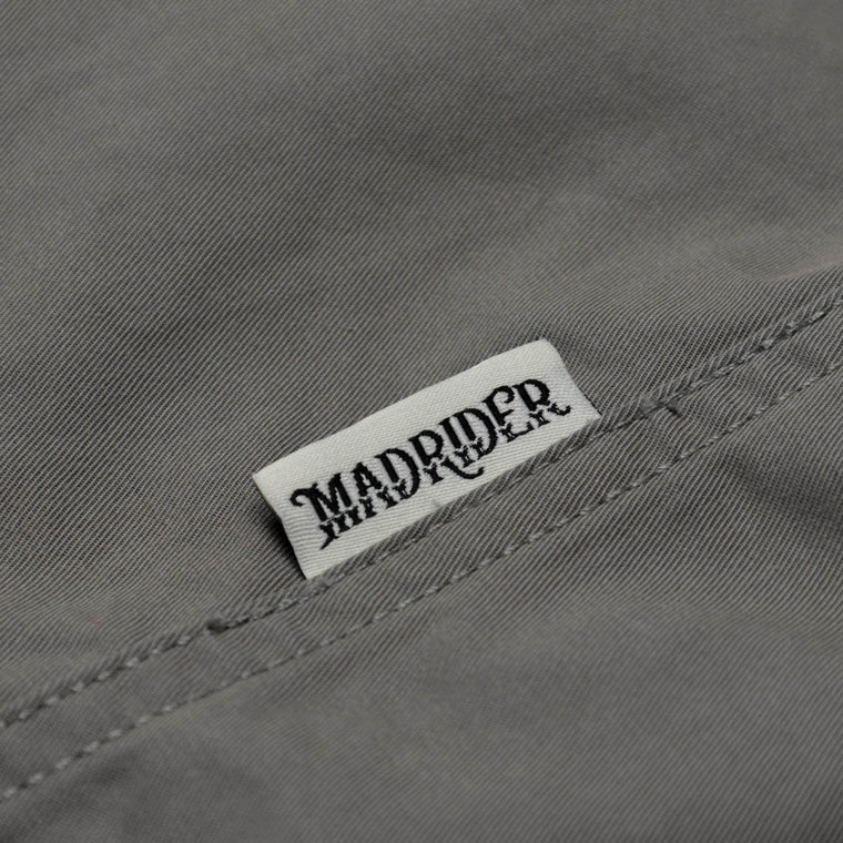 MADNESS MADRIDER FABRIC PATCHED RACING SHIRT-GREY