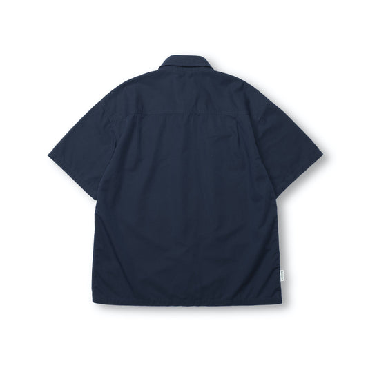 MADNESS MADRIDER FABRIC PATCHED RACING SHIRT-NAVY